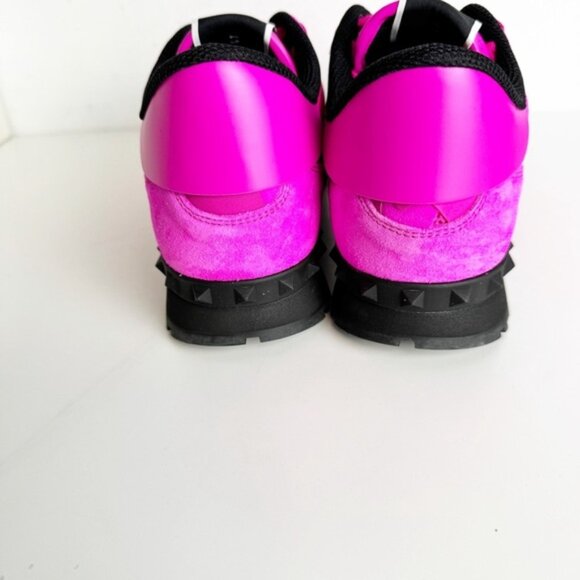 VALENTINO GARAVANI Rockrunner camouflage-print leather and mesh trainers - Picture 4 of 9